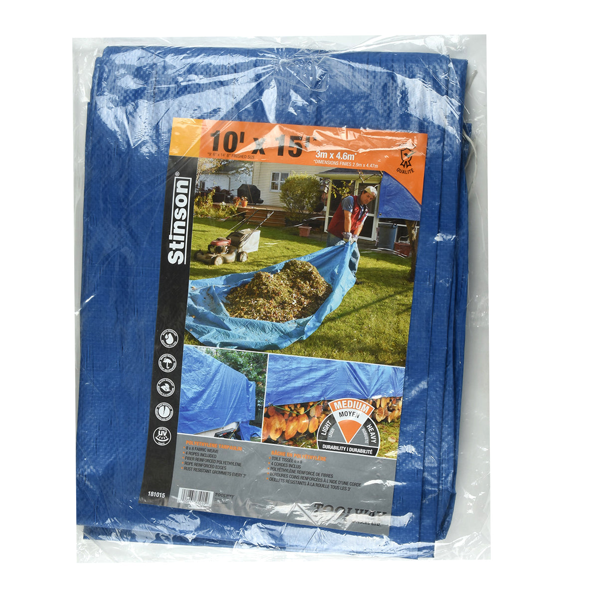 Toolway 181015, Blue Tarp 10' X 15'