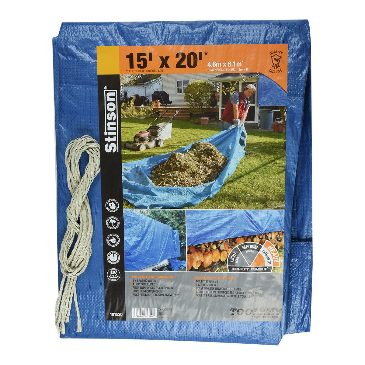 Toolway 181520, Blue Tarp 15' X 20'