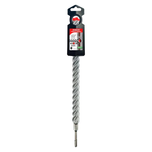 Diablo DMAPL4310, Rebar Demon™ SDS-Plus 4-Cutter Full Carbide Head Hammer Drill Bit 1" x 16" x 18"