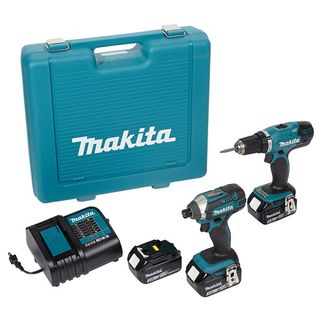 Makita DLX2141SX1, 18V LXT 2PC Combo 3.0Ah Kit (DDF453Z+DTD152Z) Extra BL