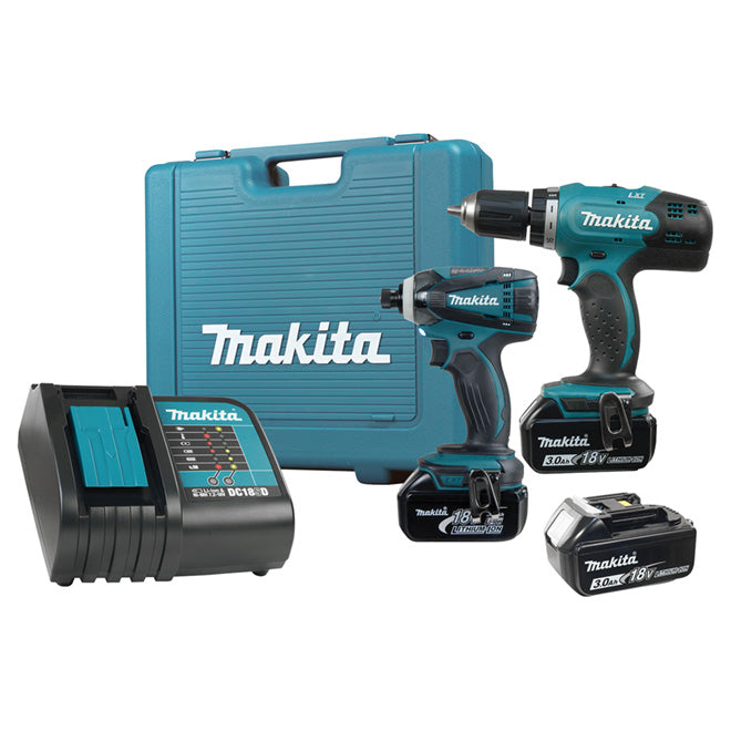 Makita DLX2141SX1, 18V LXT 2PC Combo 3.0Ah Kit (DDF453Z+DTD152Z) Extra BL