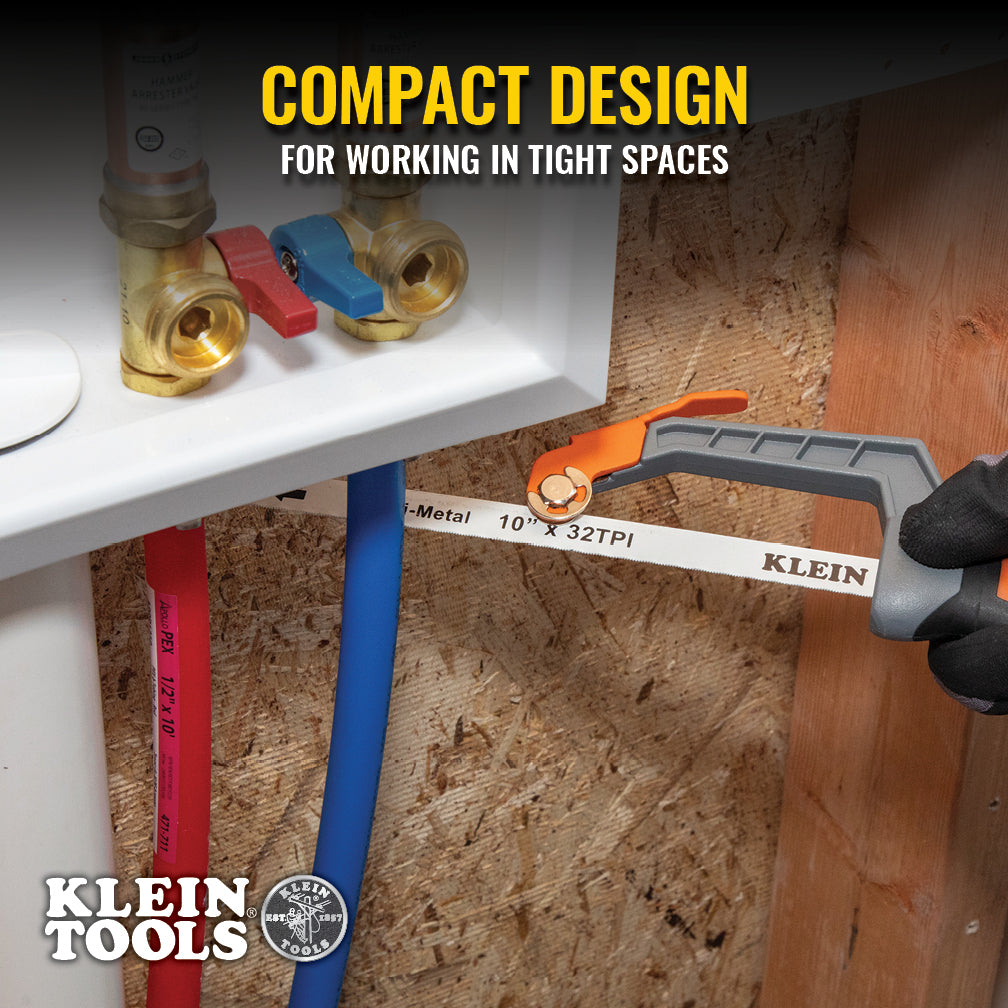 Klein Tools 31432FC, Compact Finish-Cut Hacksaw