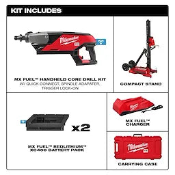 Milwaukee MXF301-2CXS, MX FUEL Handheld Core Drill Kit w/ Stand