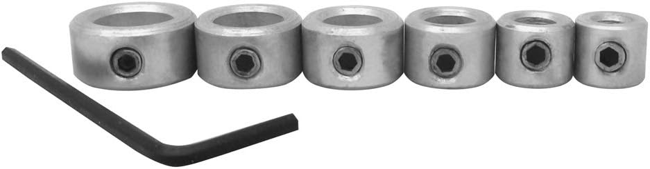 Milescraft 5342, 7 pc. DrillStop Set (3/16", 1/4", 5/16", 3/8", 7/16", 1/2")