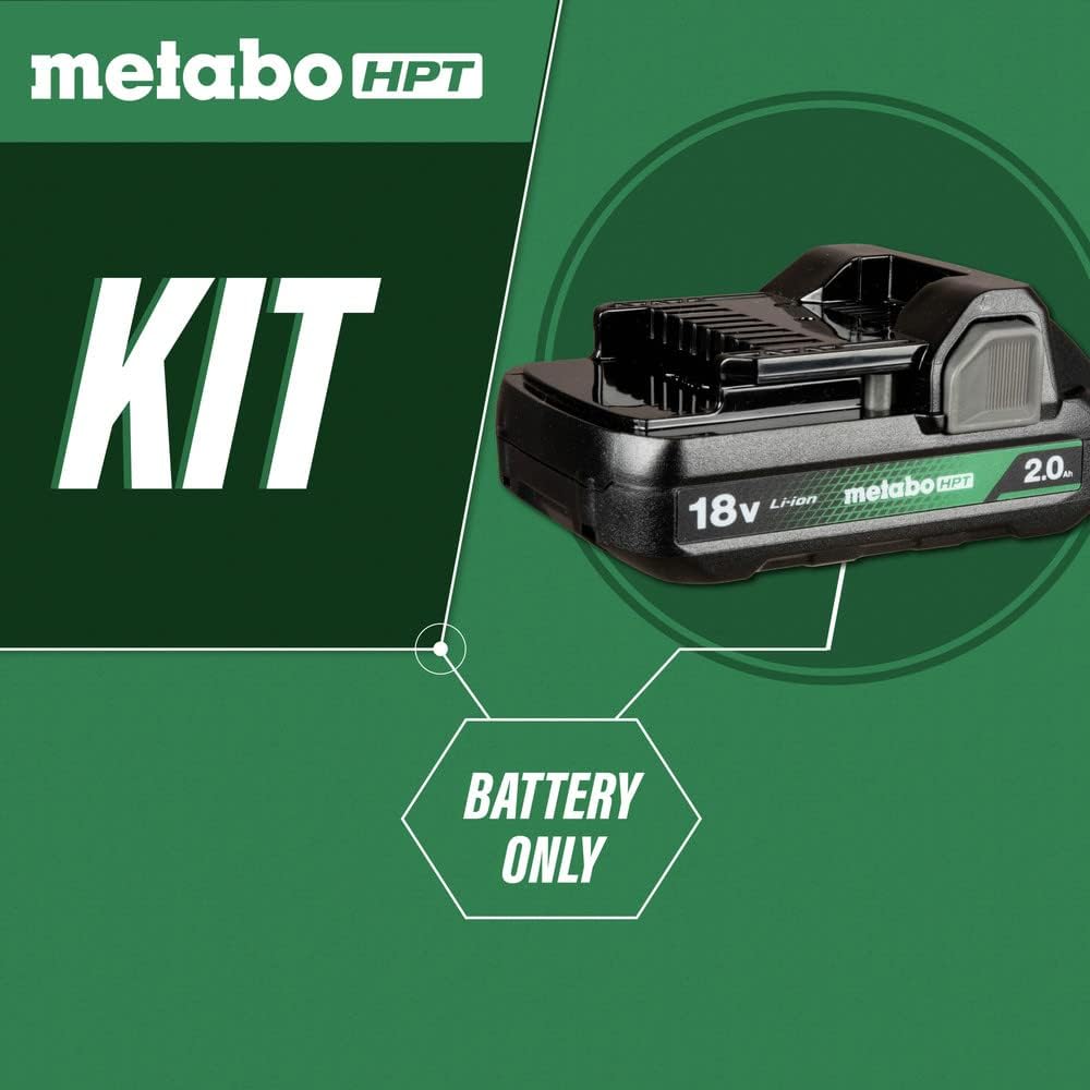 Metabo HPT 377797M, 18 Volt 2.0Ah Lithium Ion Battery with Fuel Gauge