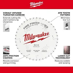 Milwaukee 48-41-0730, 7-1/4" 60T Ultra Fine Finish Circular Saw Blades Bulk 10