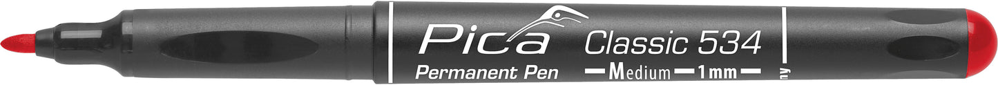 Pica 534/40, Permanent-Marker 'M' Red, Round tip, 1,0mm