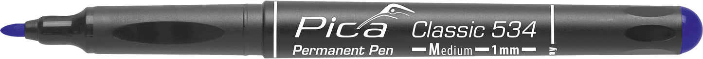 Pica 534/41, Permanent-Marker 'M' Blue Round tip, 1,0mm