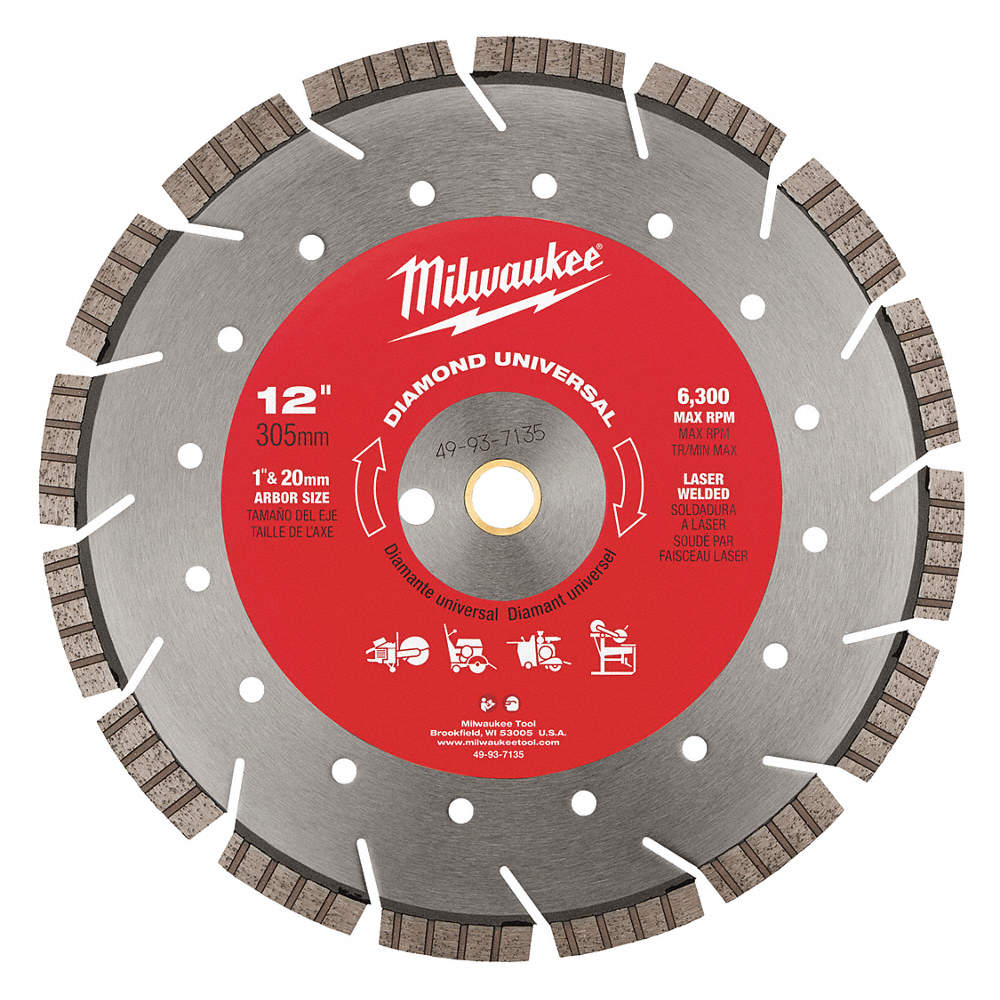 Milwaukee 49-93-7135, 12"x.125x1/20MM ALL PURPOSE BL