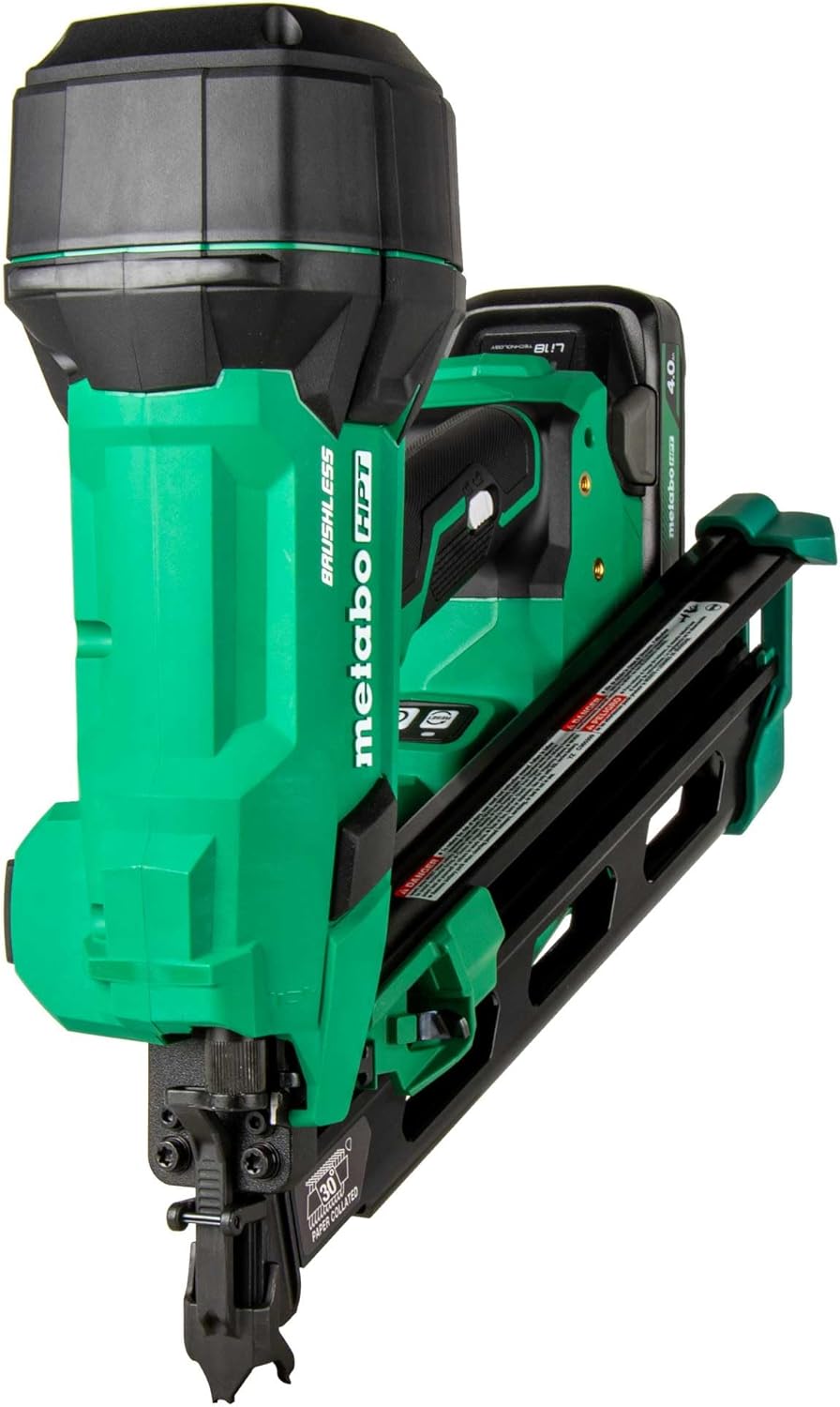 Metabo HPT NR1890DCAM, 18V MultiVolt Cordless Gen2 30Deg 3-1/2in Paper Tape Framing Nailer 4.0Ah Kit