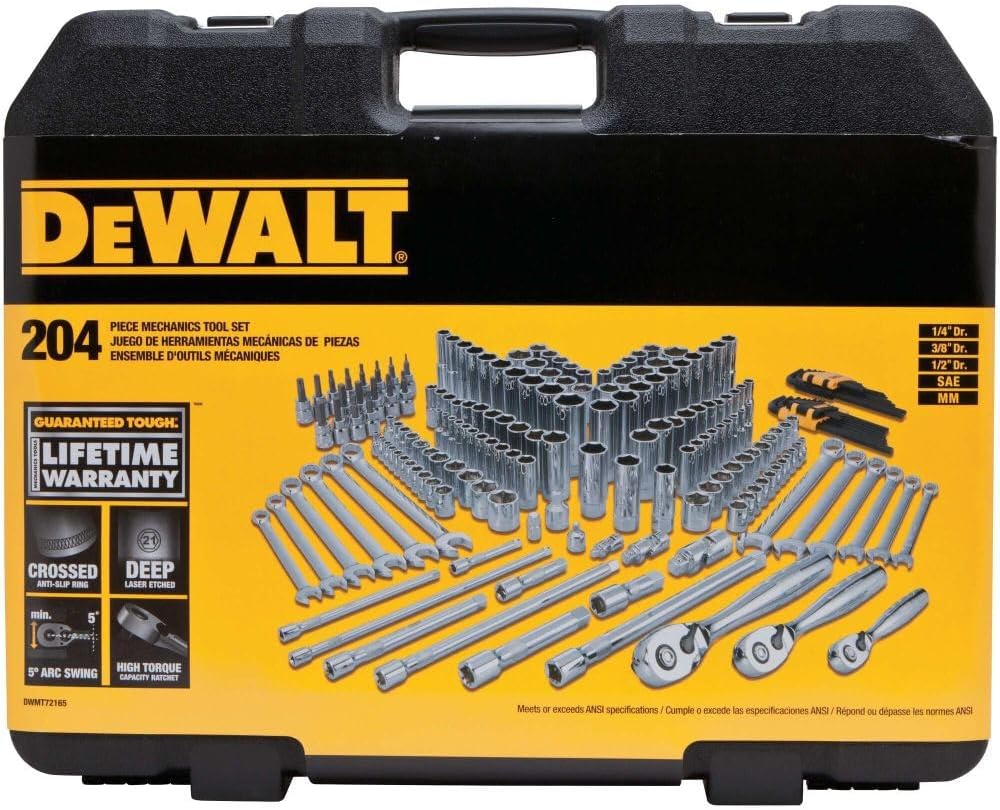 DEWALT DWMT72165, 204 pc Mechanics Tool Set