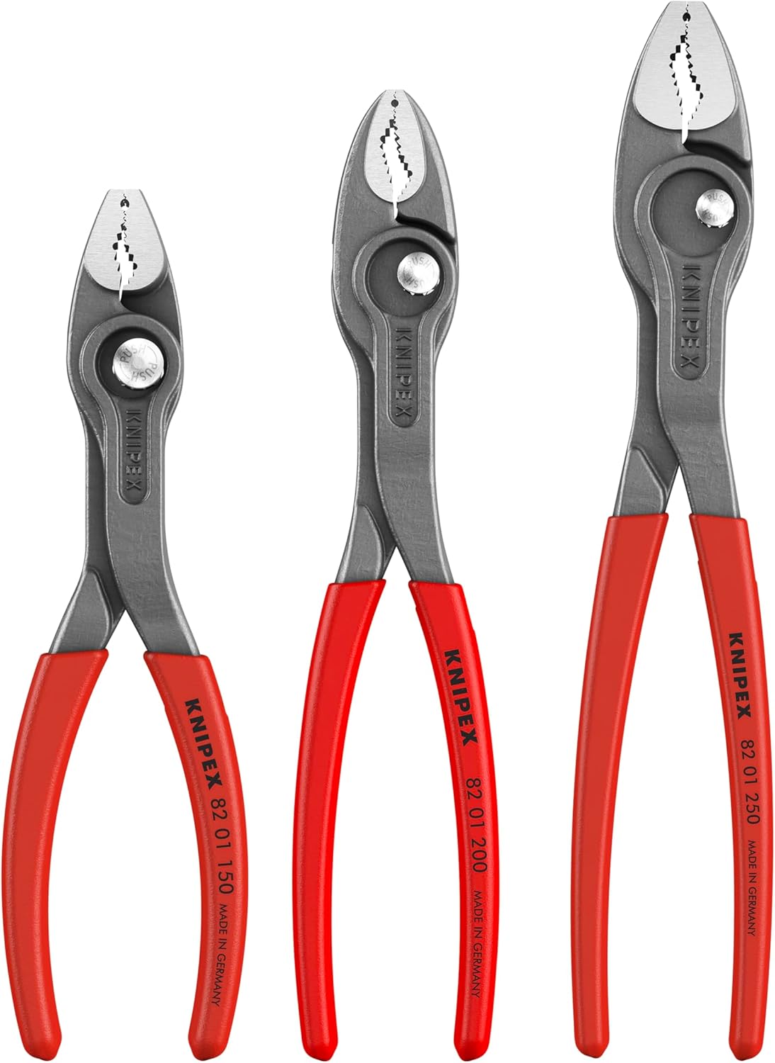 Knipex 00 20 06 US4, 3 Pc TwinGrip Pliers Set, Plastic Dipped (6", 8", 10")
