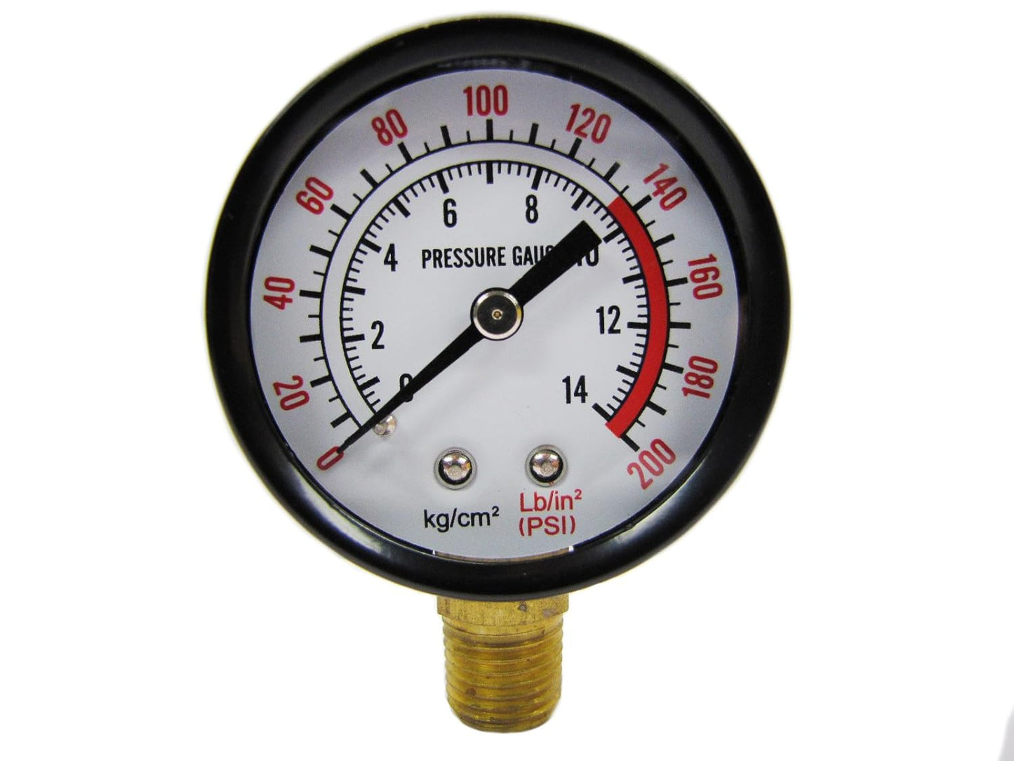 ROLAIR GA0250200GC, Rolair 200 PSI Air Compressor Gauge Side Mount Replacement 1/4"