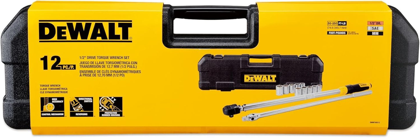 DEWALT DWMT45012, 12 pc. Torque Wrench Set
