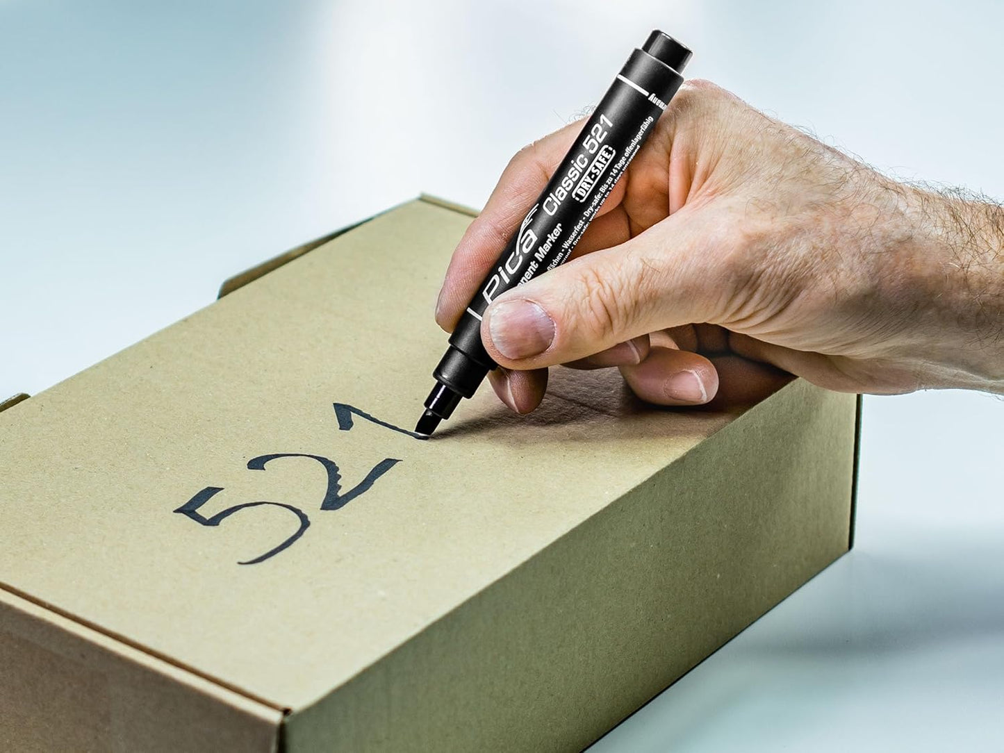 Pica 521/41, Permanent marker 2-6mm, Chisel tip, blue