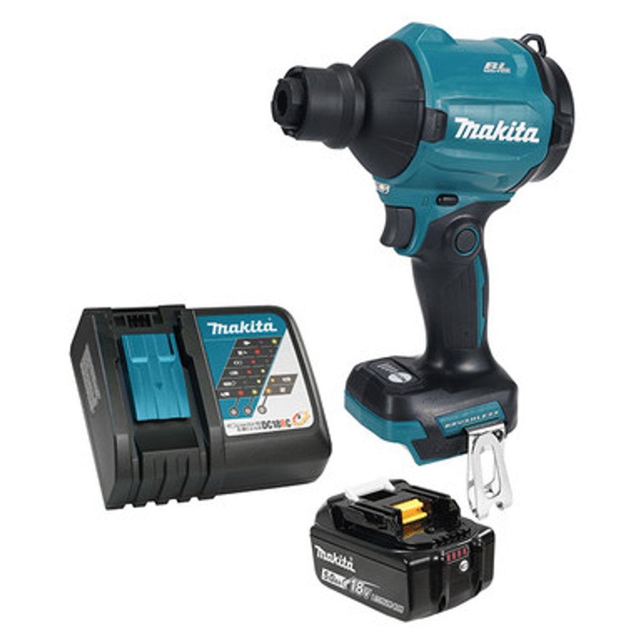 Makita DAS180RT, 18V LXT Brushless Cordless 4-Speed Dust Blower (5.0Ah Kit)