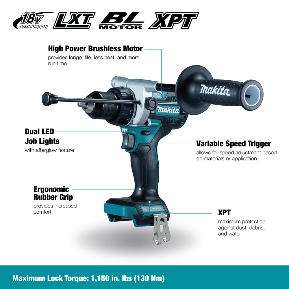 Makita DHP486Z, 18V LXT 1/2" Hammer Drill / Driver (Tool Only)