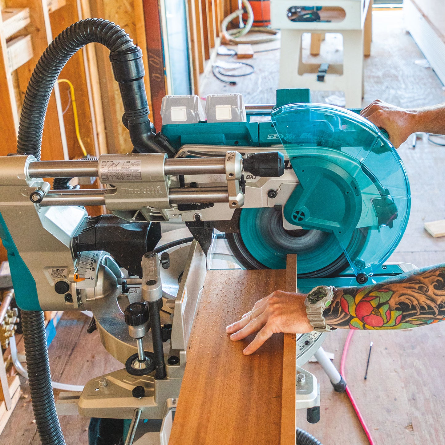 Makita DLS211Z, 12" Cordless Sliding Compound Miter Saw with Brushless Motor, Laser & AWS