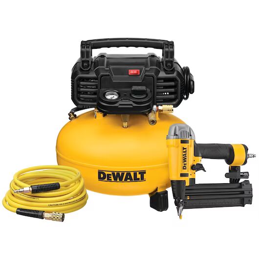 DEWALT DWFP55126, 0.9 HP, 6 GALLON, 165 PSI, OIL FREE, 2.6 SCFM, PANCAKE COMPRESSOR