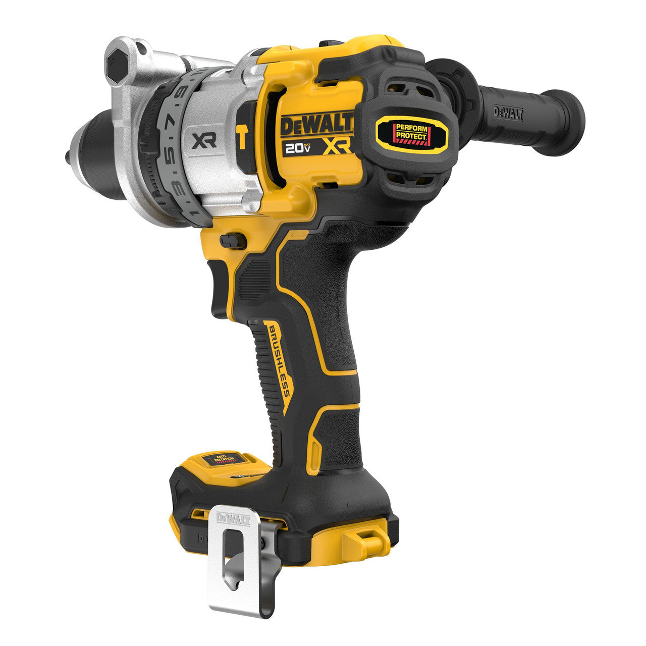 DEWALT DCD1007WW1, 20V MAX* XR® BRUSHLESS CORDLESS 1/2 IN. 3-SPEED HAMMER DRILL Kit