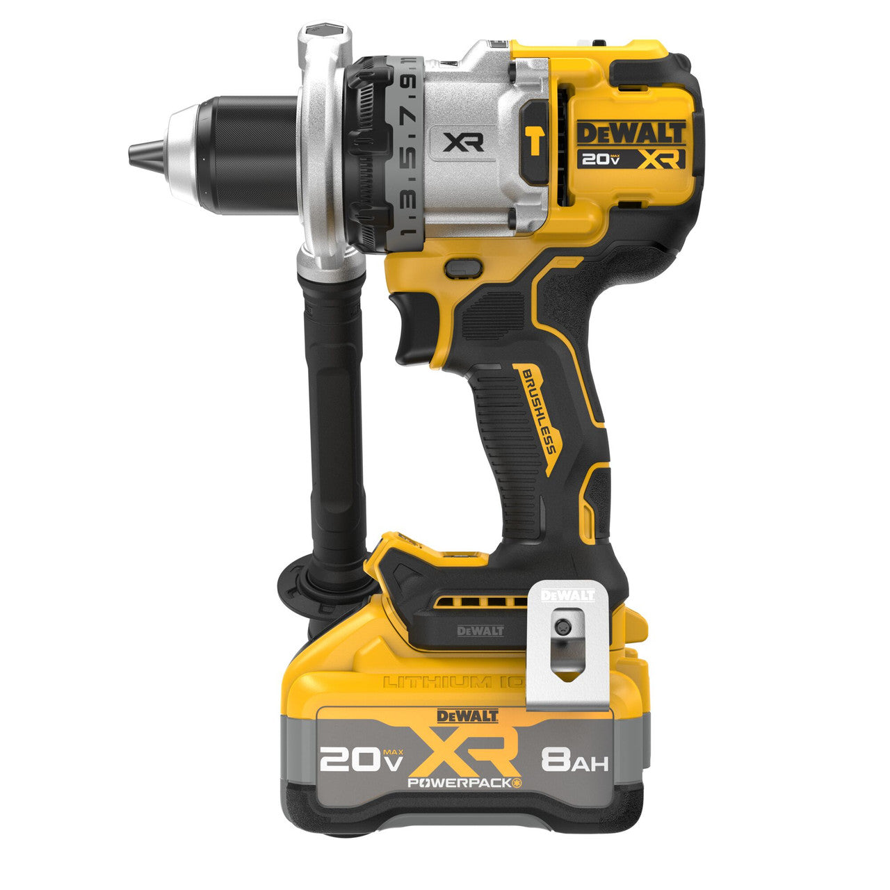 DEWALT DCD1007WW1, 20V MAX* XR® BRUSHLESS CORDLESS 1/2 IN. 3-SPEED HAMMER DRILL Kit