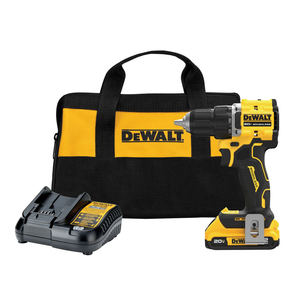 DEWALT DCD794D1, Atomic Compact Series 20V Max Brushless Cordless 1/2 In. Drill/Driver Kit