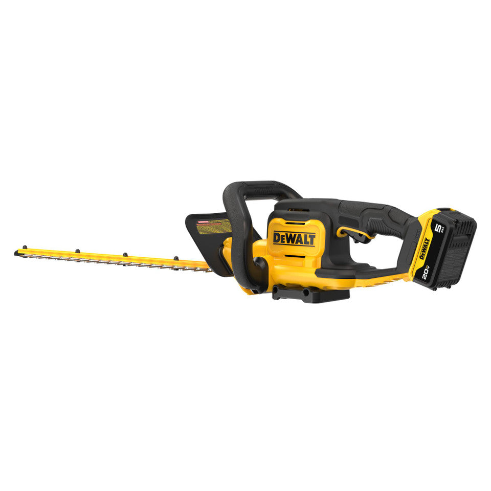 DEWALT DCHT821P1, 20V Hedge Trimmer Hedge Sweep Kit W/5.0Ah
