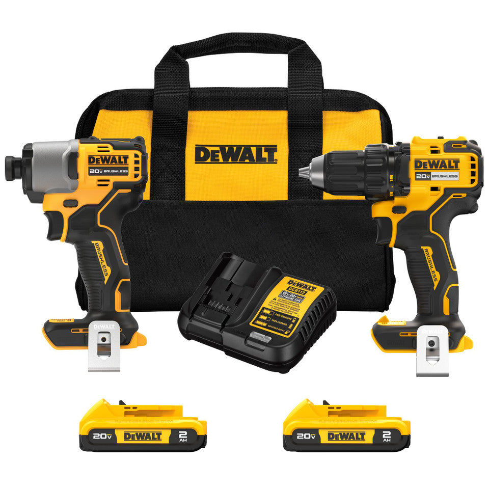 DEWALT DCK227D2, 20V Max Brushless Cordless Drill/Driver And Impact Driver Combo Kit