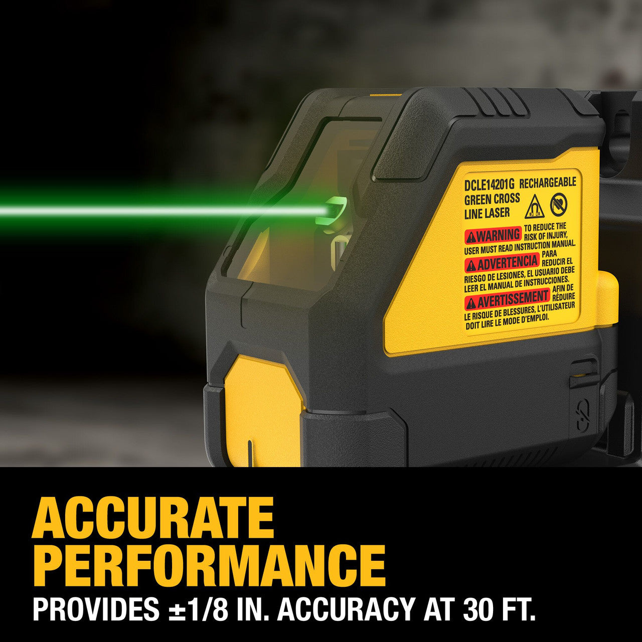DEWALT DCLE14201GB, Rechargable Green Cross Line Laser