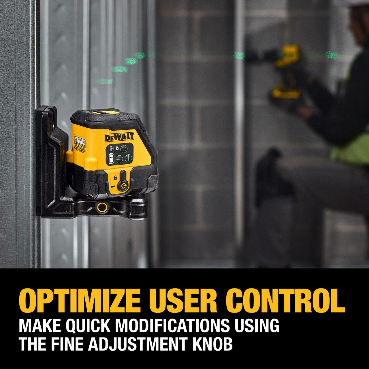 DEWALT DCLE14201GB, Rechargable Green Cross Line Laser