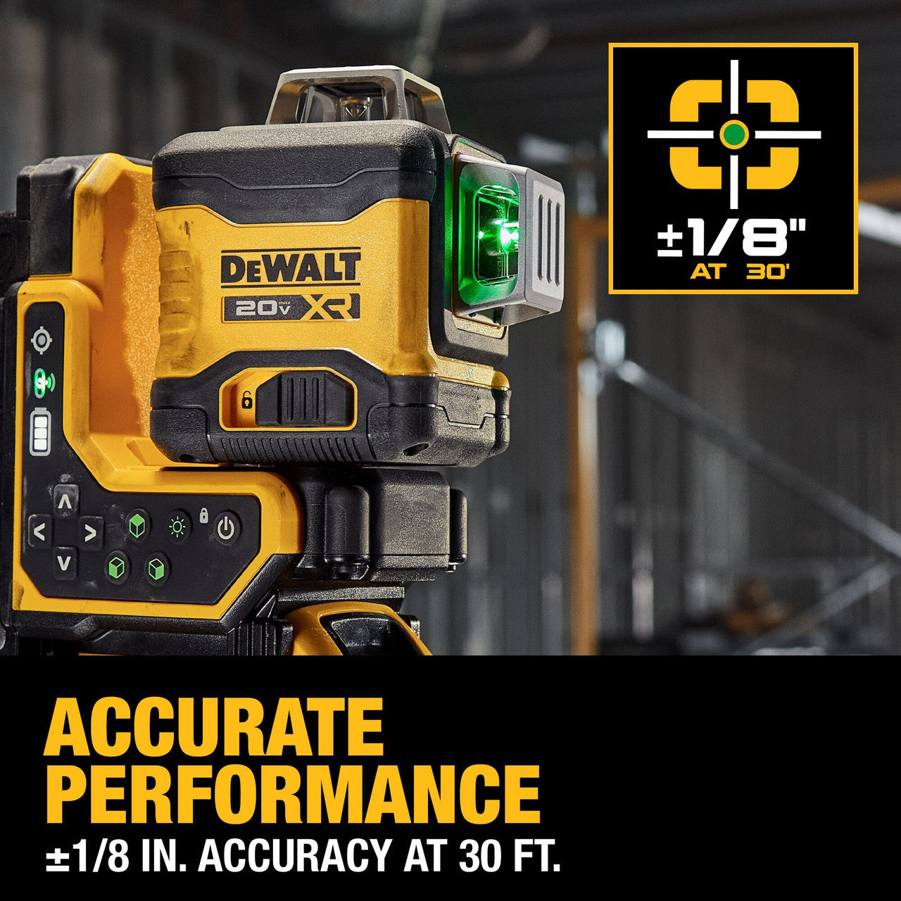 DEWALT DCLE34035D1, 20V Remote Control 3X360 Green Laser