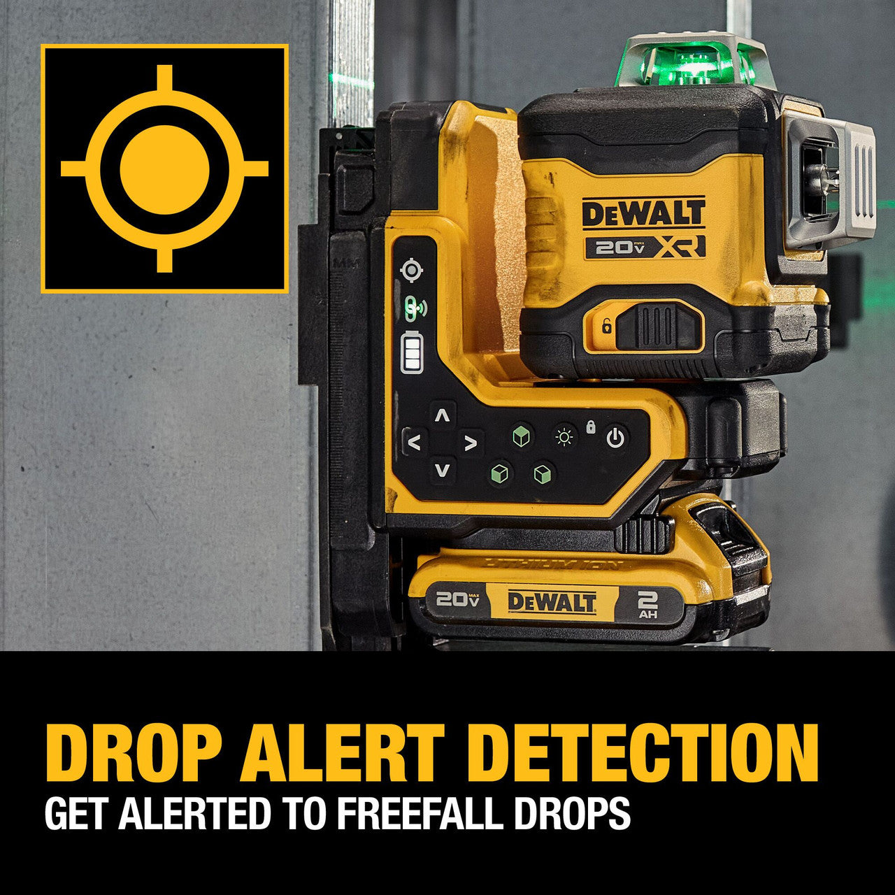 DEWALT DCLE34035D1, 20V Remote Control 3X360 Green Laser