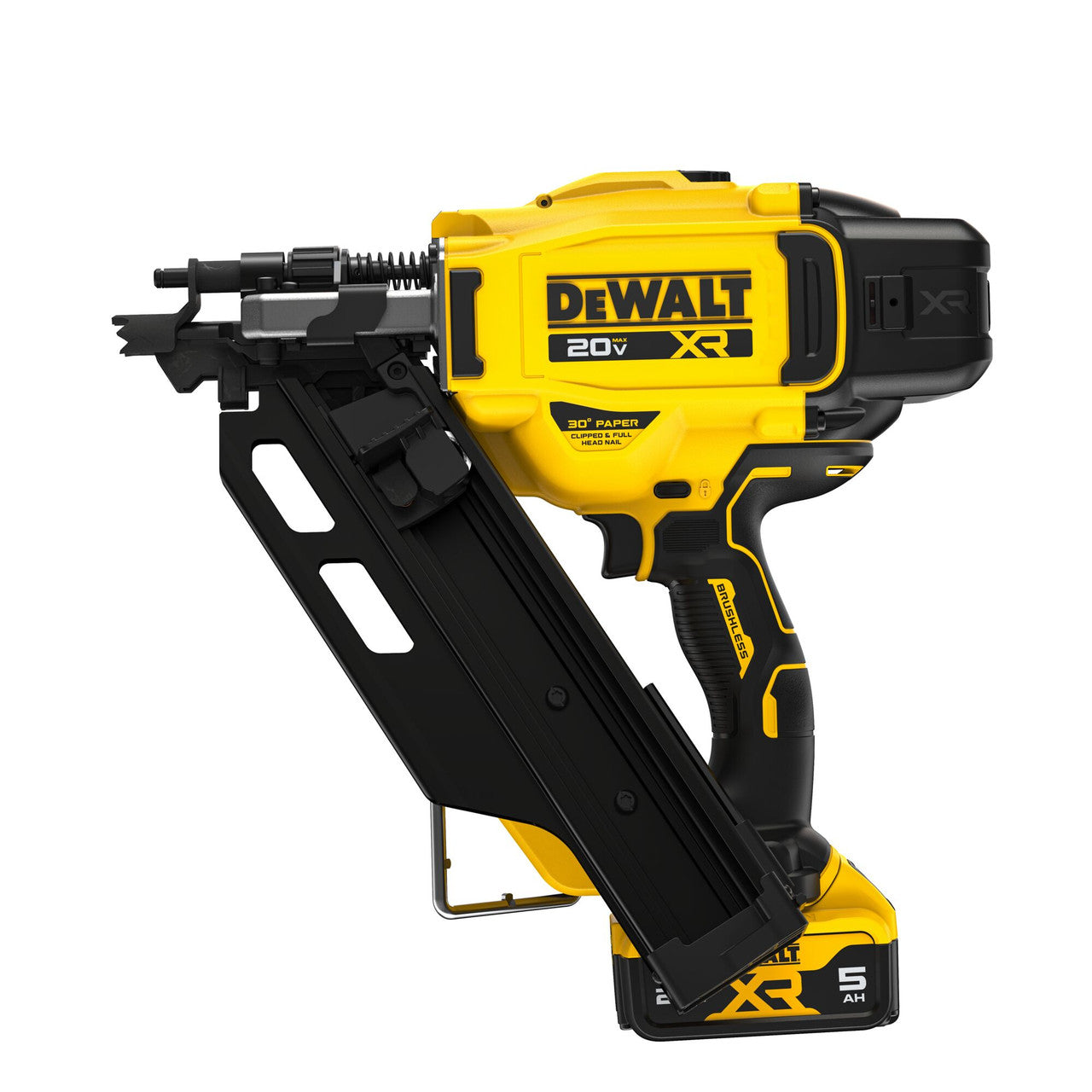 DEWALT DCN930P1, 20V MAX XR Cordless Brushless 2-Speed 30 Degree Paper Collated Framing Nailer Kit