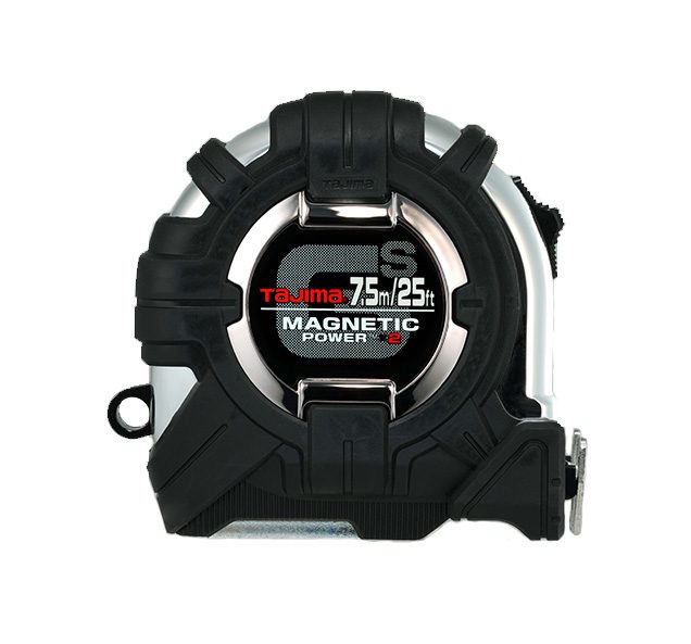 Tajima GS-SC25/7.5MBW, GS-LOCK, 25ft / 7.5m x 1 in strong tape & MAGNETIC POWER X 2, COMPATIBLE CLIP