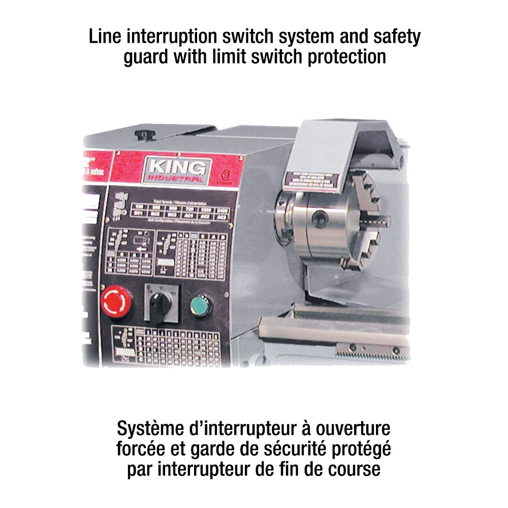 KING Canada KC-1022ML, 10" x 22" Gearhead Metal Lathe