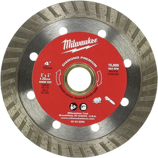 Milwaukee 49-93-8006, 4" Diamond Premium Turbo