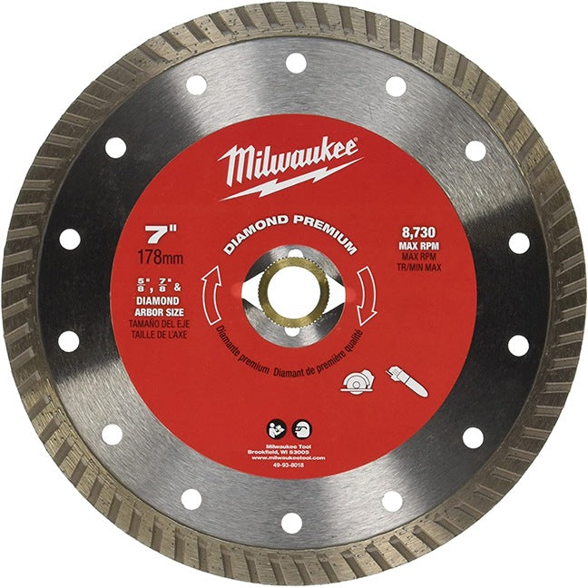 Milwaukee 49-93-8018, 7"x.100x7/8-5/8"TURBO GP BLADE
