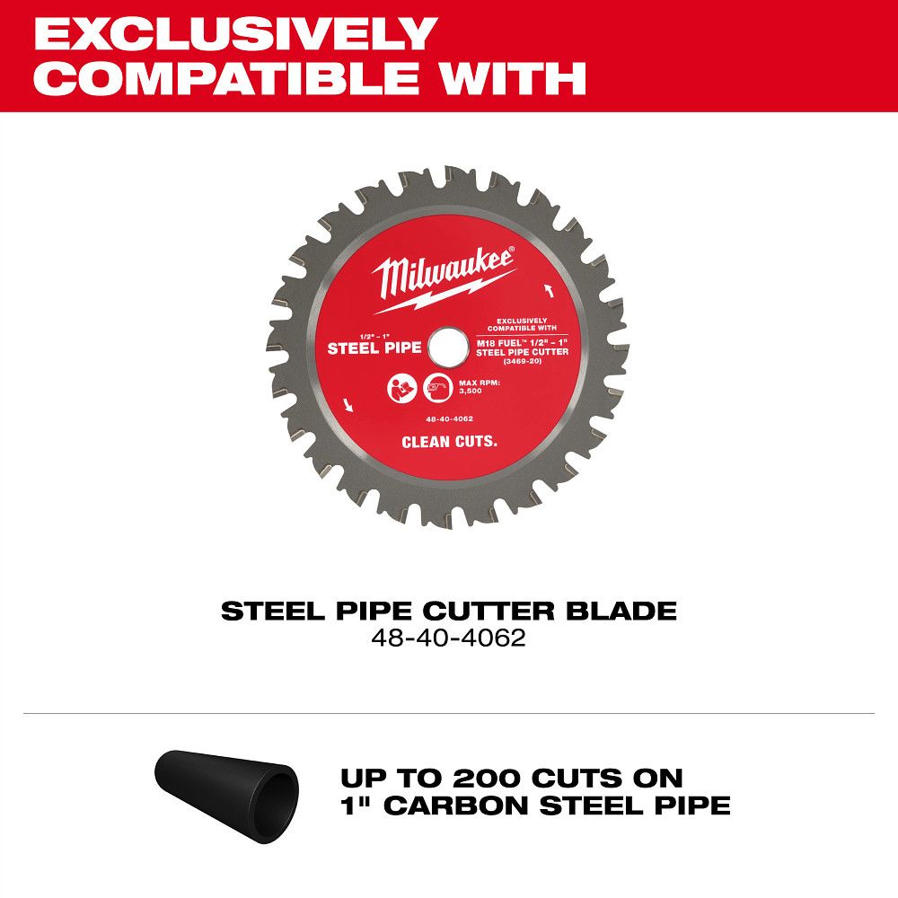 Milwaukee 3469-20, M18 FUEL 1⁄2”-1” Steel Pipe Cutter