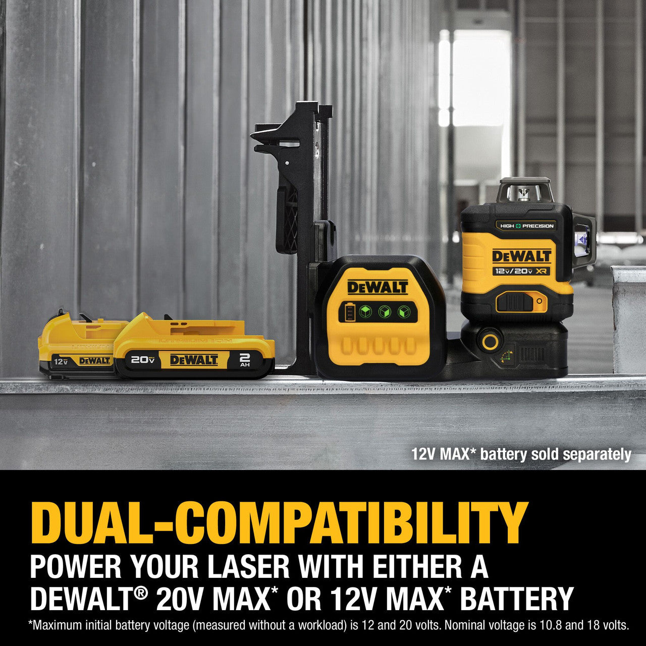 DEWALT DCLE34033D1, 20V Max XR 3 X 360° High Precision Green Laser