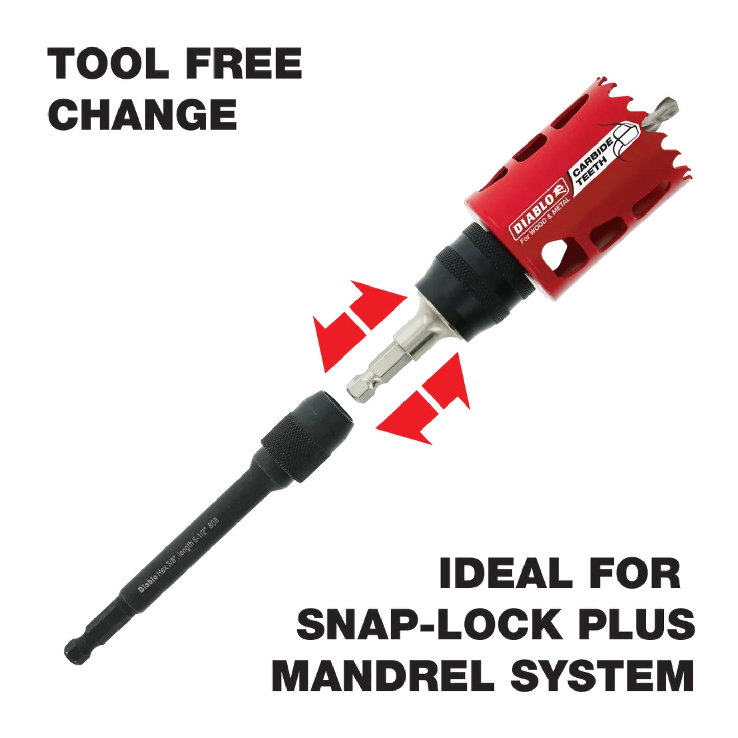 Diablo DHS500XT18, 7/16" x 18" Snap Lock Extension