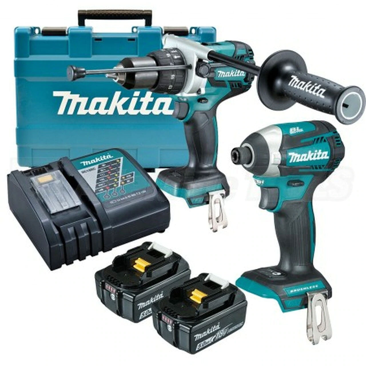 Makita DLX2176T, 18V LXT 2-Tool Combo Kit 5.0Ah Kit (DHP481Z+DTD154Z)