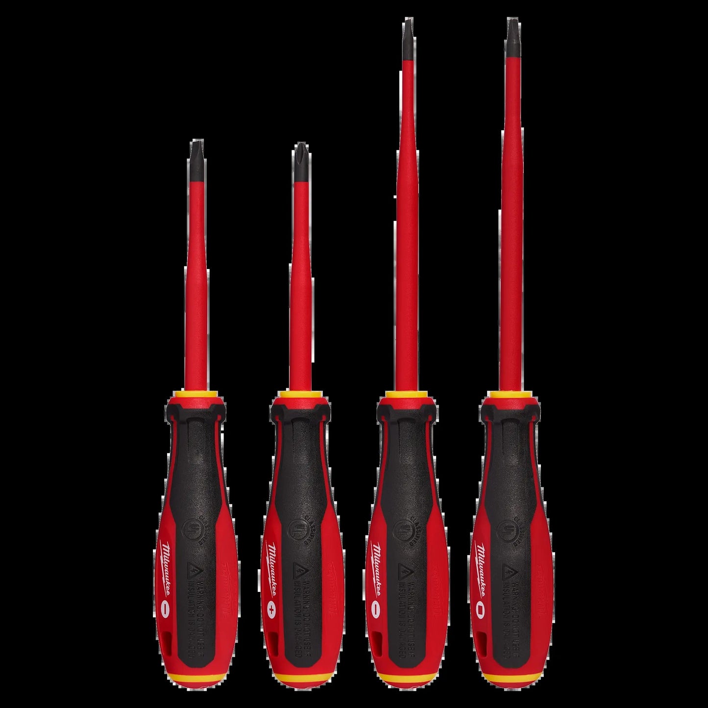 Milwaukee 48-22-2219, 4pc 1000V Insulated Slim Tip Screwdriver Set