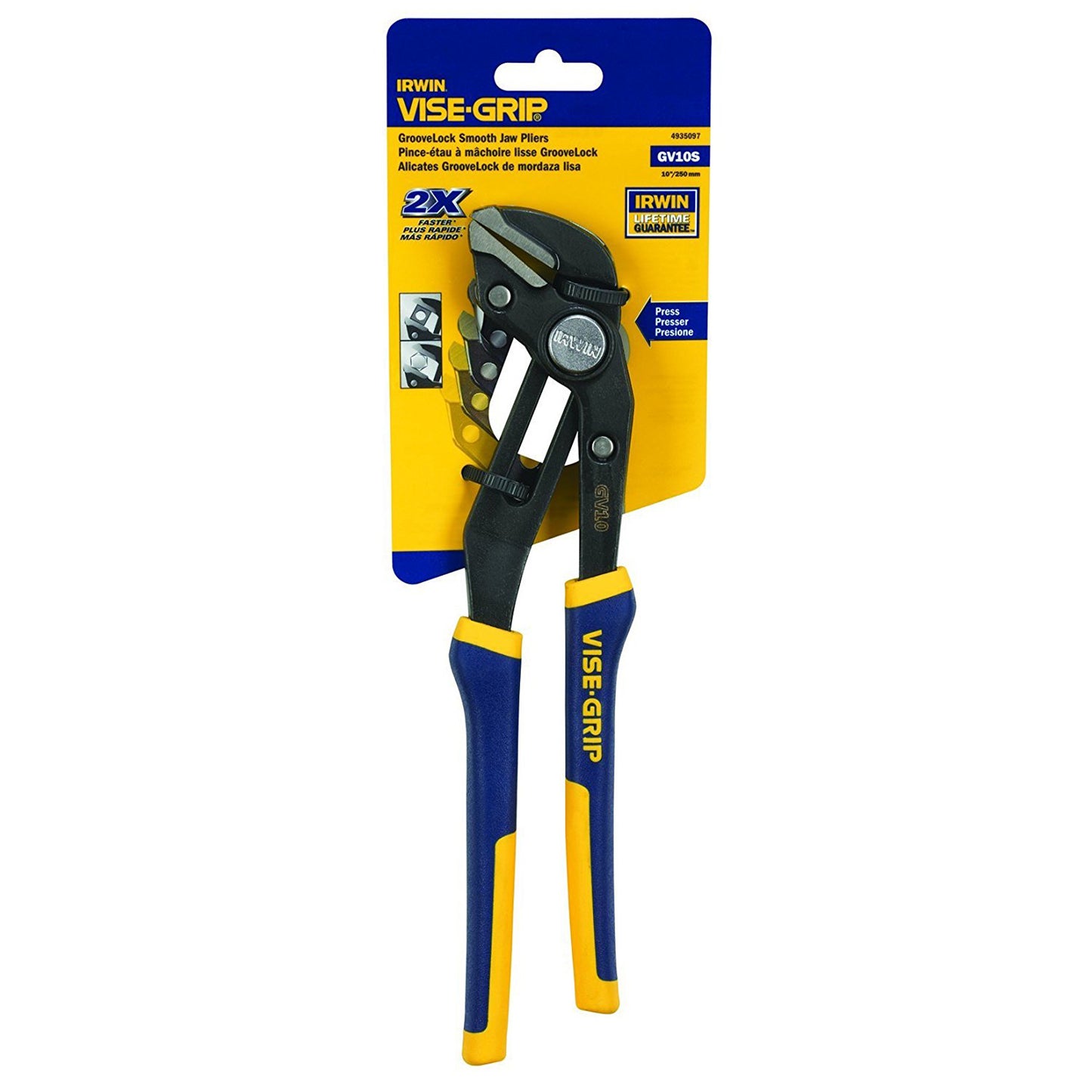 Irwin 4935097, Vise-Grip 10" Groovelock Smooth Jaw Pliers