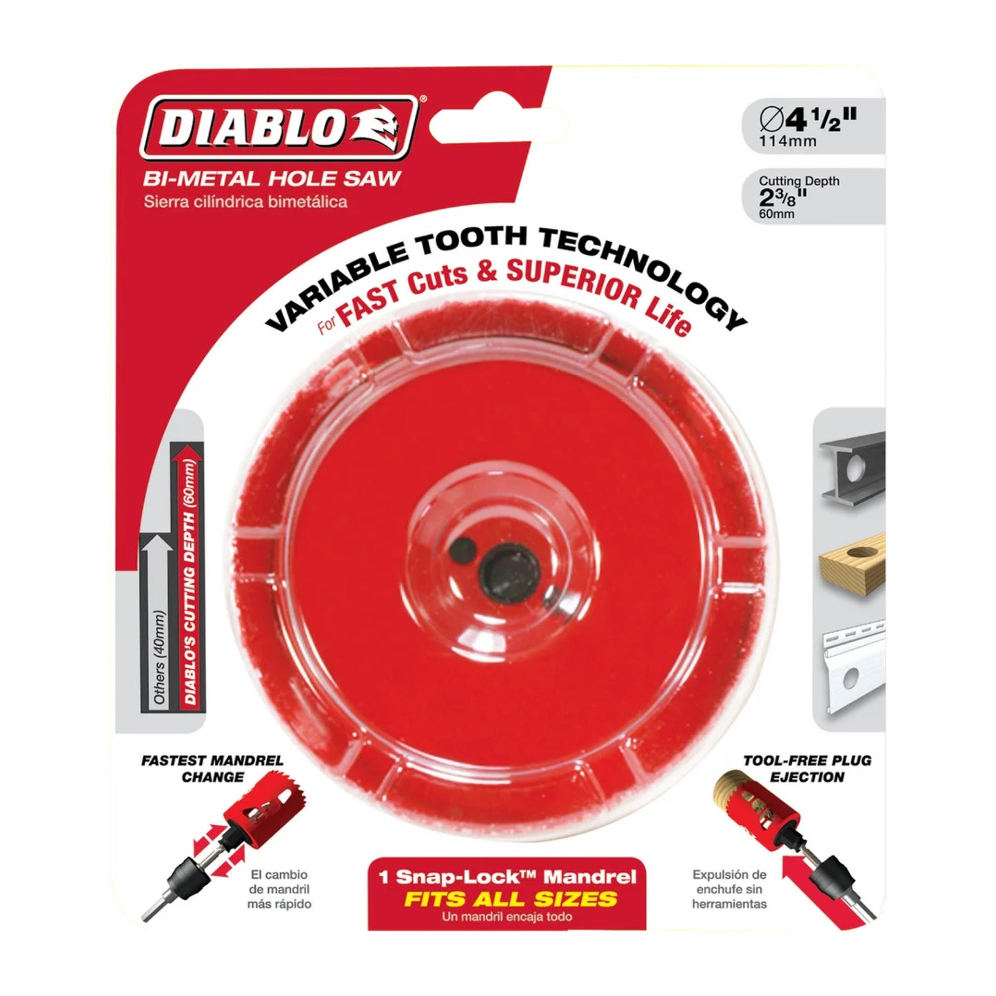 Diablo DHS4250, 4-1/4" BiM Hole Saw
