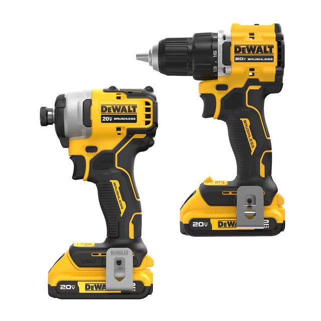DEWALT DCK225D2, 20V MAX ATOMIC Brushless Compact 1/2in Drill Driver and Impact Driver 2-Tool Combo Kit
