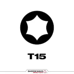 Milwaukee 48-32-4677, 3-1/2" Torx T15 SHOCKWAVE Impact Duty Bit - 2 Pack