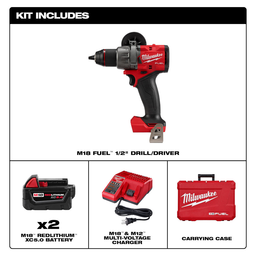 Milwaukee 2903-22, M18 FUEL™ 1/2" Drill/Driver Kit
