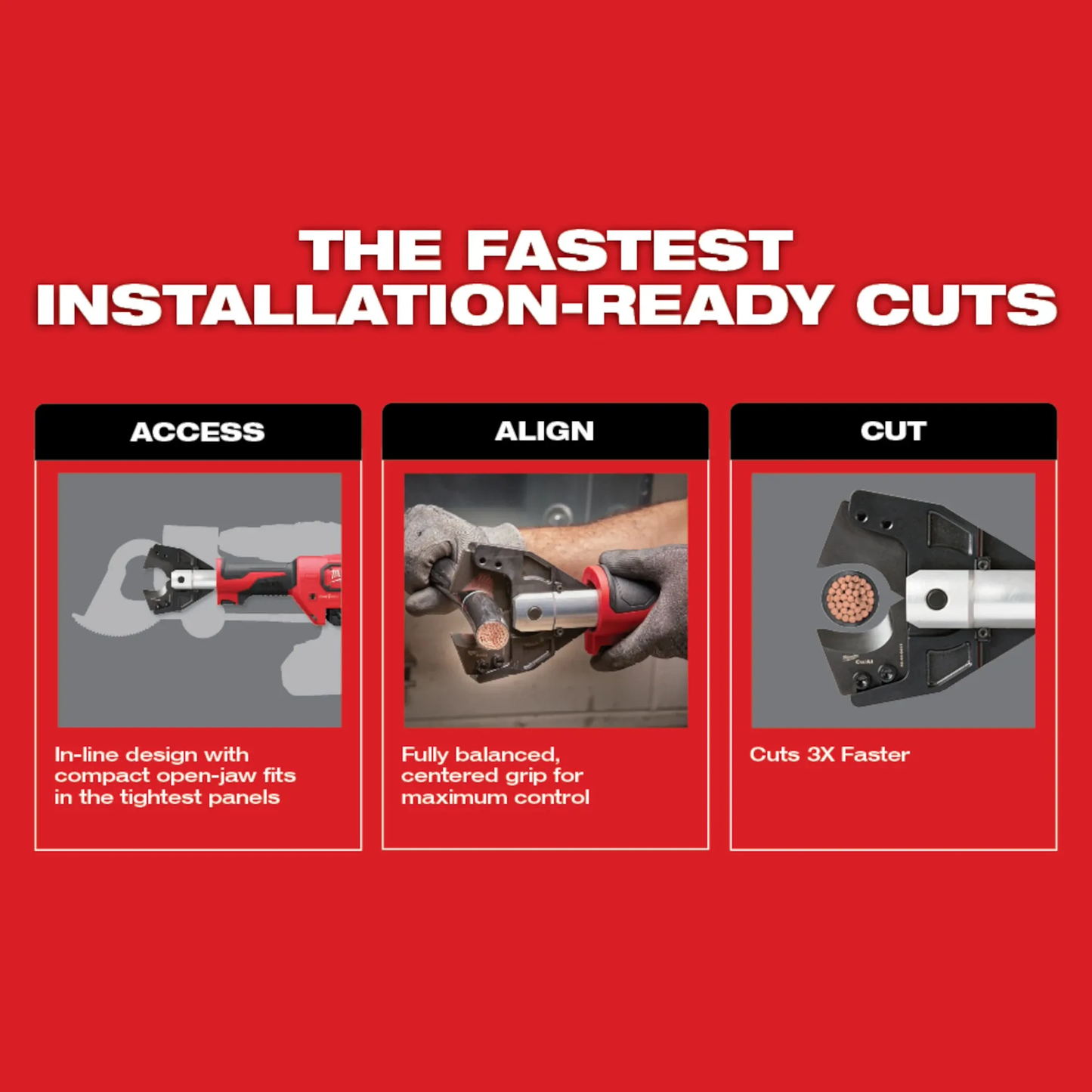 Milwaukee 2672-21S, M18™ FORCE LOGIC™ Cable Cutter Kit with 477 ACSR Jaws