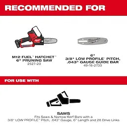 Milwaukee 49-16-2732, 6" Saw Chain