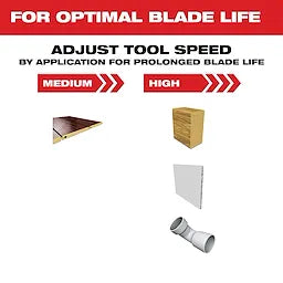 Milwaukee 49-25-1151, OPEN-LOK 2-1/2" HCS JAPANESE TOOTH PRO-CURVE HARDWOOD BLADE 1PK
